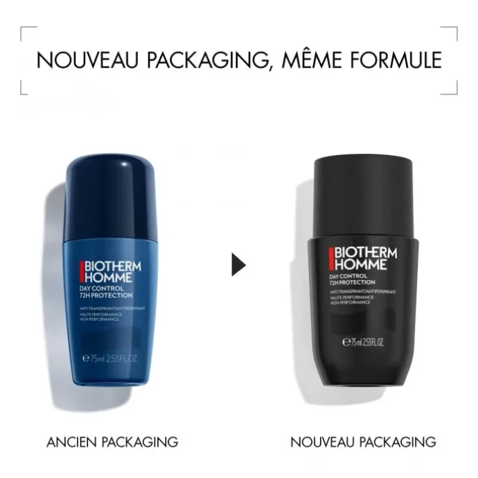 BiothermDay Control Déodorant Protection 72 H Anti-transpirant pour Homme Roll-on