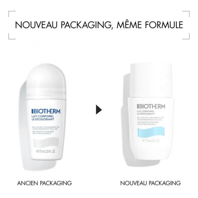 BiothermLait Corporel Déodorant Roll-on Anti-transpirant