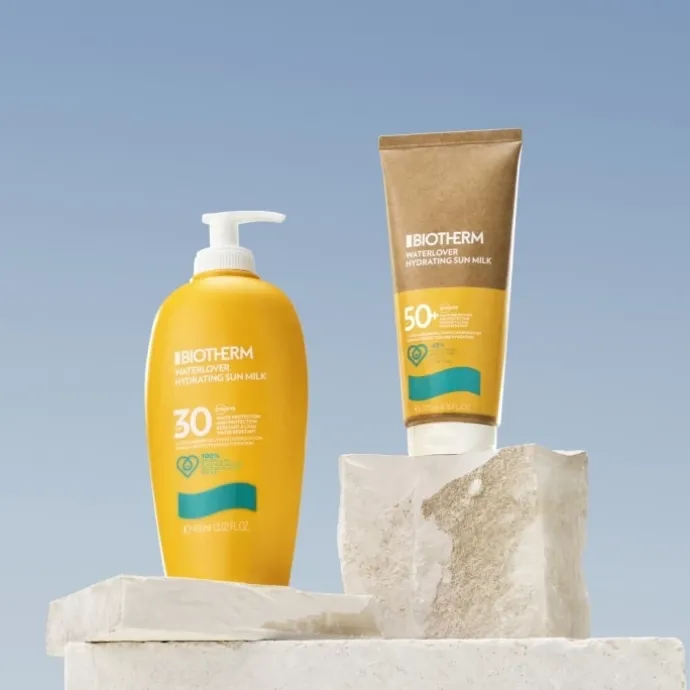 BiothermWaterlover Lait Solaire Hydratant pour le Visage & Corps SPF 50+