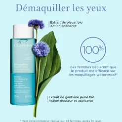 CLARINSDémaquillant Express                Yeux Sensibles - Aux Extraits de Gentiane Jaune des Alpes & de Bleuet