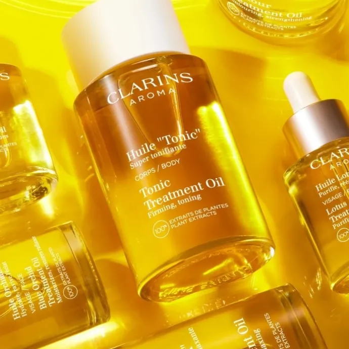 CLARINSHuile "Tonic" 100% Extraits de Plantes Fermeté, Tonicité & Élasticité ● Super Affinante
