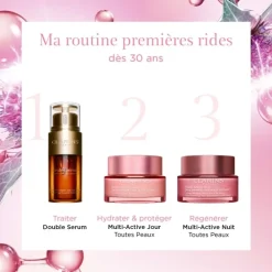 CLARINSMulti-Active Nuit                Crème lissante, rénovatrice de peau – Toutes peaux
