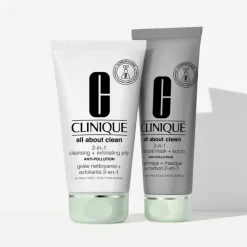 CLINIQUEAll About Clean                Gommage + Masque Au Charbon 2-en-1