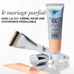 It Cosmetics Pinceau Heavenly Luxe n°10                Pinceau Spatule Lissant Teint Parfait