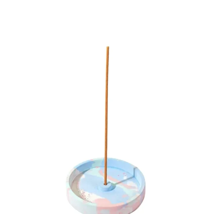 Porte Encens Bloom Multicolore en Béton