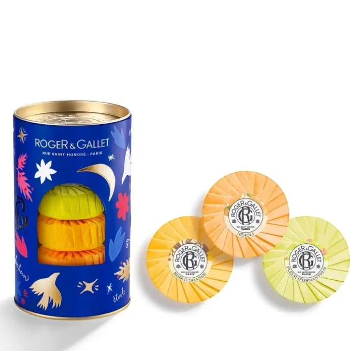 Roger&GalletCoffret 3 Savons Bienfaisants 100g Néroli - Bois d'Orange - Fleur d'Osmanthus