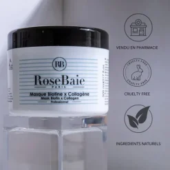 RoseBaie ParisBiotine x Collagène Masque Reparation, Pousse et Reconstruction