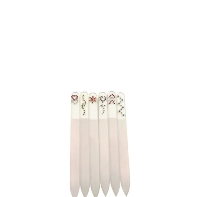 SamsarLime en verre Blanche avec Strass 14,5 cm