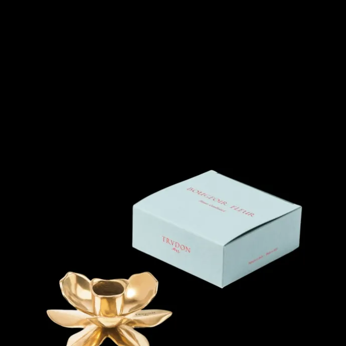 TrudonBougeoir Fleur Chandelier en Métal Doré